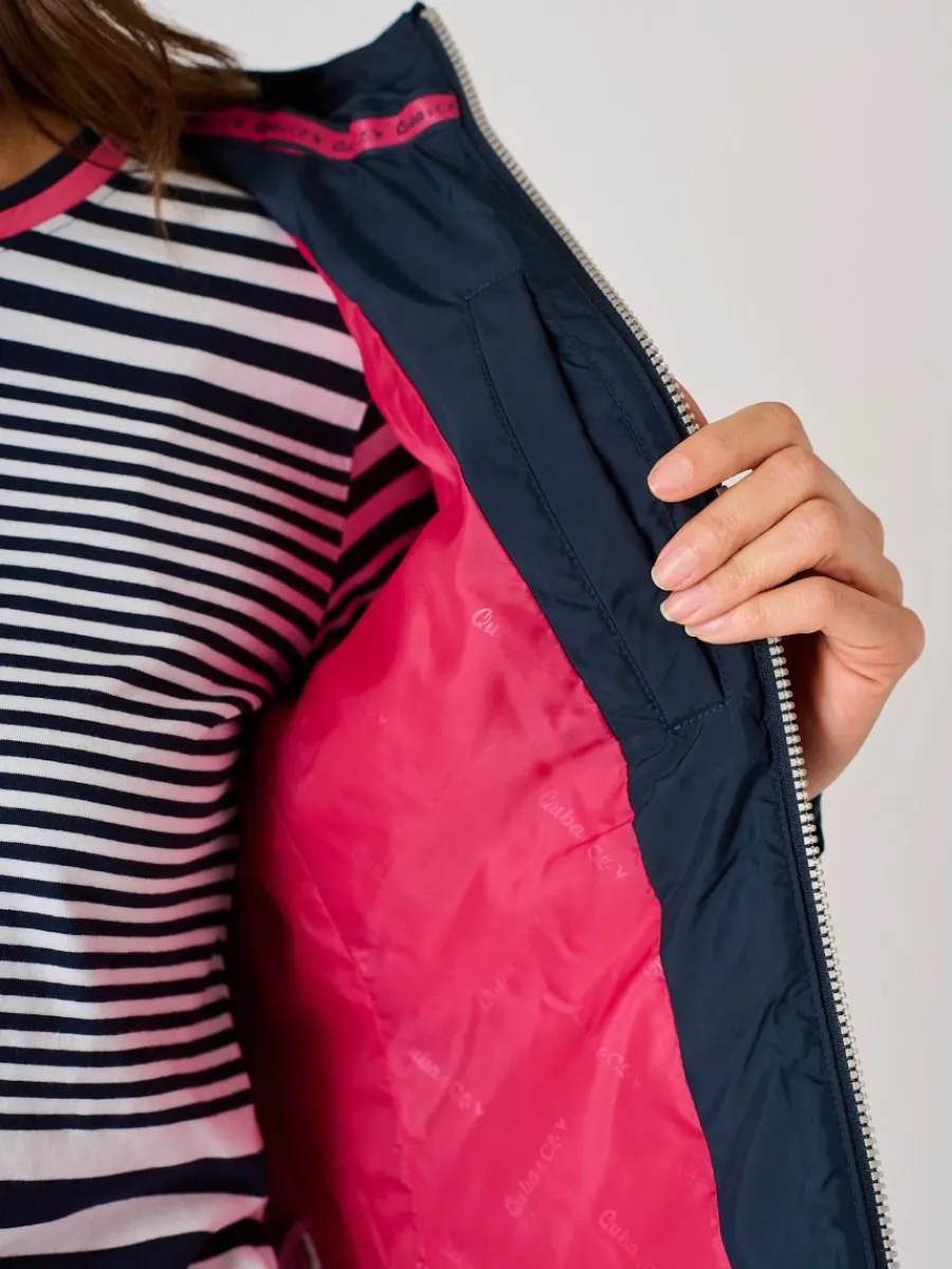dark_navy_blue_padded_hoo_10.webp Quba & Co Dark Navy Blue Padded Hooded Jacket - Honey Outlet