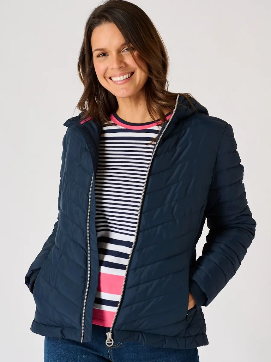 dark_navy_blue_padded_hoo_11.webp Quba & Co Dark Navy Blue Padded Hooded Jacket - Honey Outlet