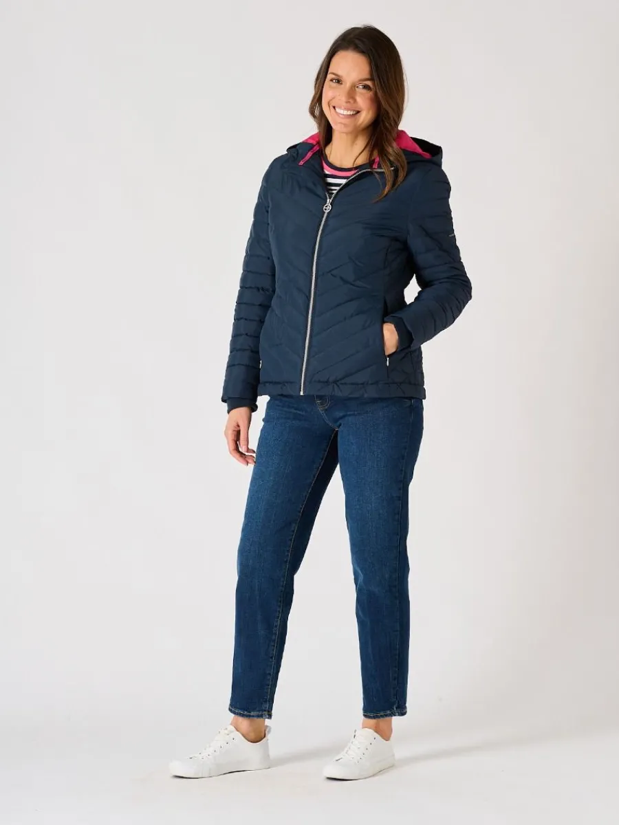dark_navy_blue_padded_hoo_3.webp Quba & Co Dark Navy Blue Padded Hooded Jacket - Honey Outlet