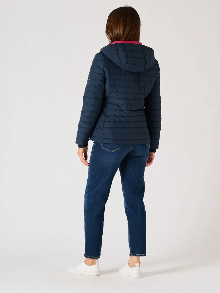 dark_navy_blue_padded_hoo_4.webp Quba & Co Dark Navy Blue Padded Hooded Jacket - Honey Outlet
