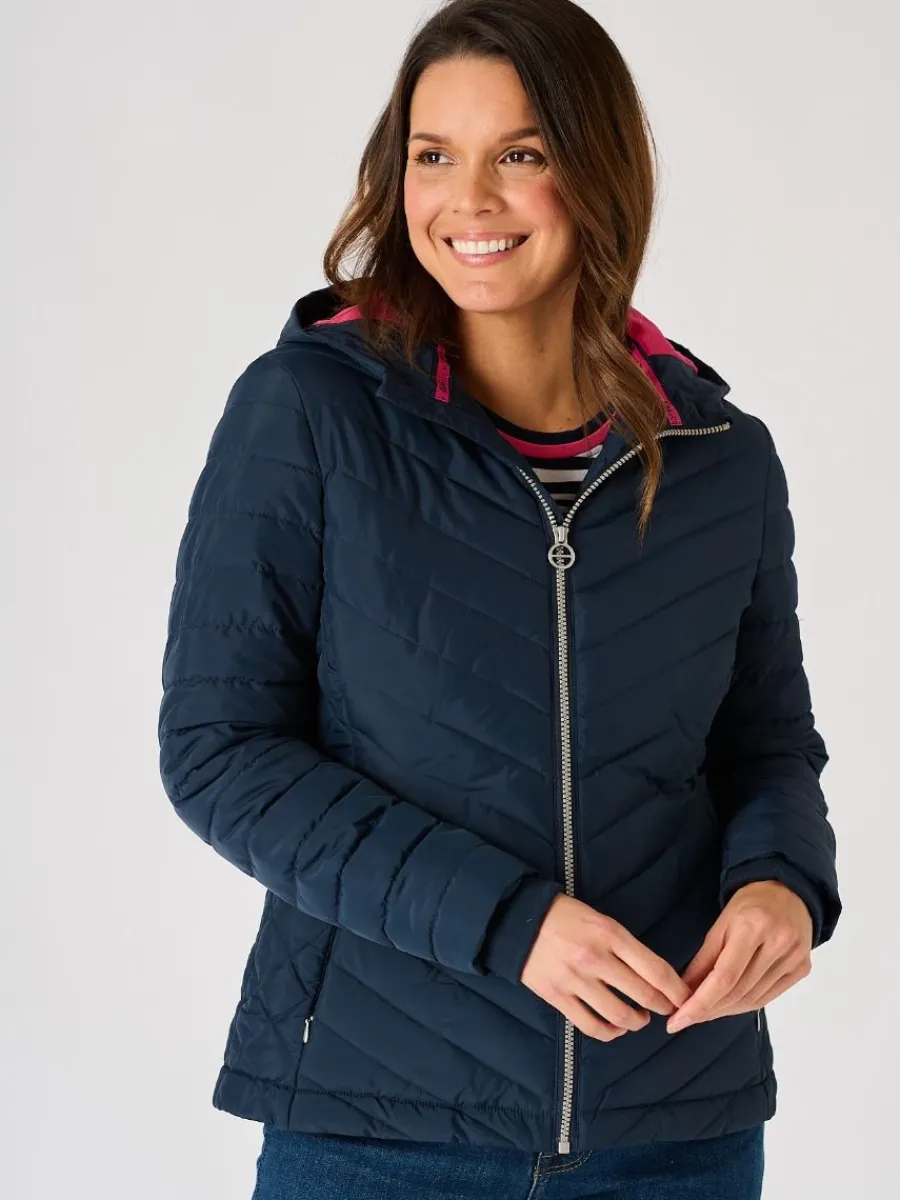 dark_navy_blue_padded_hoo_5.webp Quba & Co Dark Navy Blue Padded Hooded Jacket - Honey Outlet