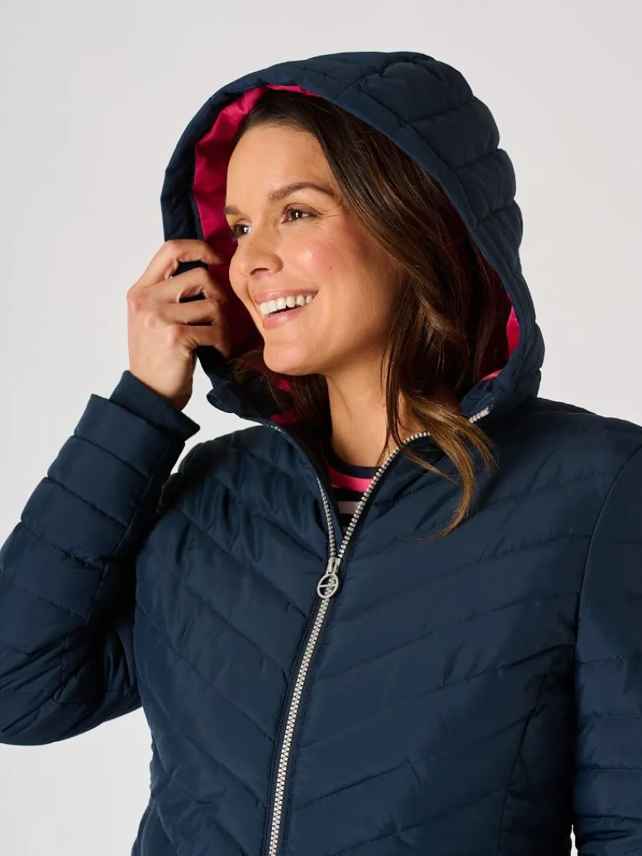 dark_navy_blue_padded_hoo_7.webp Quba & Co Dark Navy Blue Padded Hooded Jacket - Honey Outlet