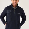 Quba & Co Dark Navy Lifestyle 1/4 Zip Pique Sweatshirt - Wilshire New