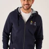 Quba & Co Dark Navy Lifestyle Zip Thru Hoodie - Banx New
