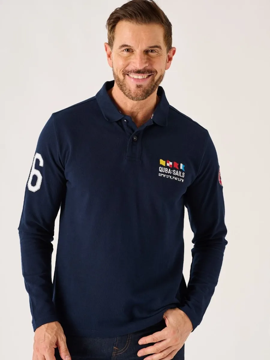dark_navy_long_sleeve_xse_0.webp Quba & Co Dark Navy Long Sleeve X-Series Polo Shirt - Drexler Hot