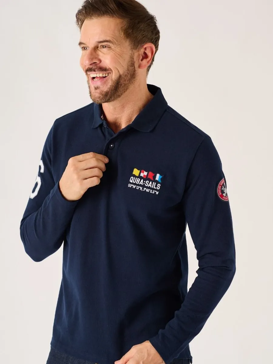 dark_navy_long_sleeve_xse_4.webp Quba & Co Dark Navy Long Sleeve X-Series Polo Shirt - Drexler Hot