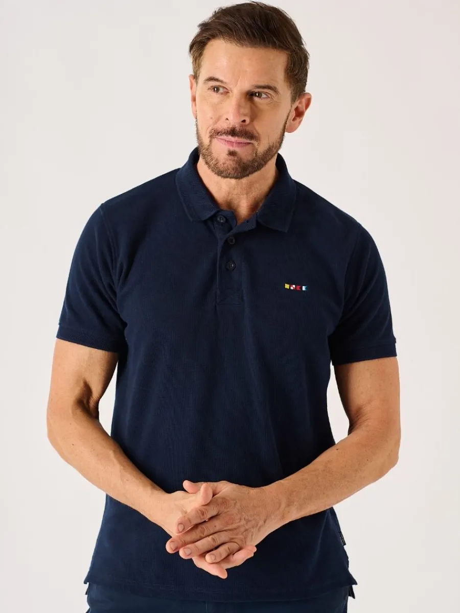 dark_navy_quba_and_co_lif_0-1.webp Quba & Co Dark Navy Quba And Co Lifestyle Textured Polo Shirt - Harton Outlet