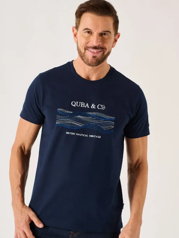 Quba & Co Dark Navy Quba And Co Lifestyle Graphic T-Shirt - Erst Clearance