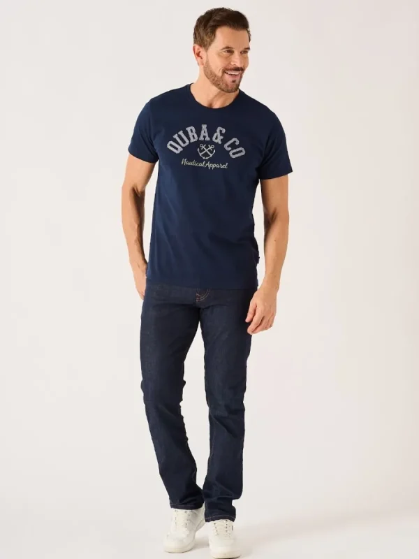Quba & Co Dark Navy Quba And Co Lifestyle Nautical T-Shirt - Tarlock Hot