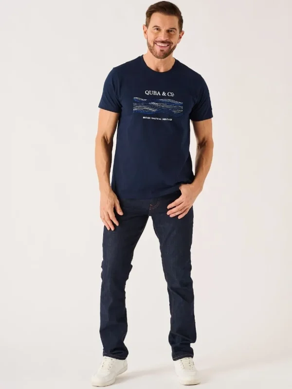 Quba & Co Dark Navy Quba And Co Lifestyle Graphic T-Shirt - Erst Clearance