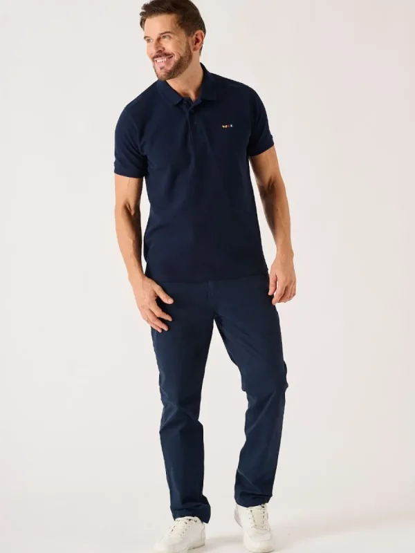 Quba & Co Dark Navy Quba And Co Lifestyle Textured Polo Shirt - Harton Outlet