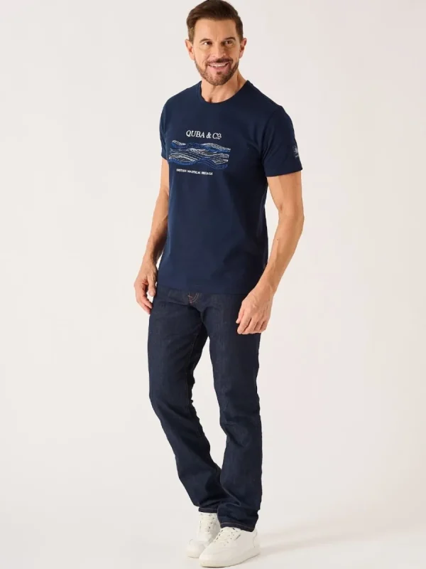 Quba & Co Dark Navy Quba And Co Lifestyle Graphic T-Shirt - Erst Clearance