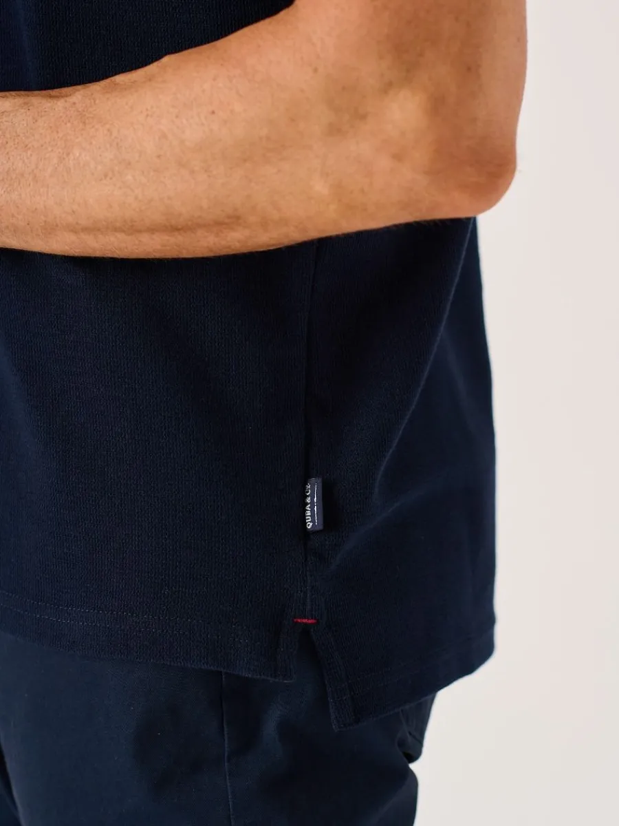dark_navy_quba_and_co_lif_6-1.webp Quba & Co Dark Navy Quba And Co Lifestyle Textured Polo Shirt - Harton Outlet