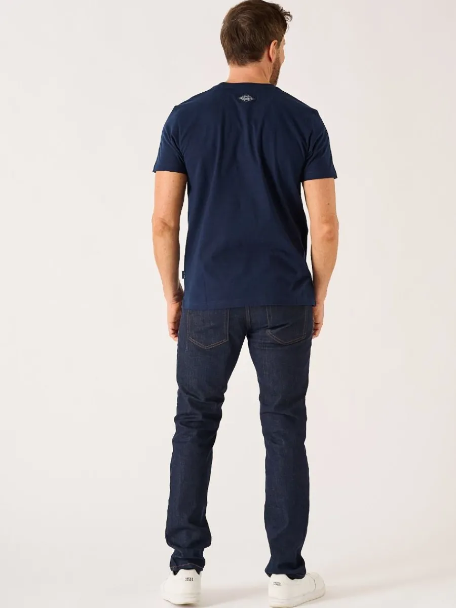 dark_navy_quba_and_co_log_5.webp Quba & Co Dark Navy Quba And Co Logo Lifestyle T-Shirt - Mastern Clearance