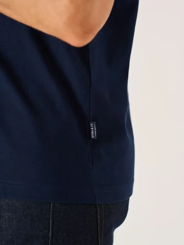 Quba & Co Dark Navy Quba And Co Logo Lifestyle T-Shirt - Mastern Clearance