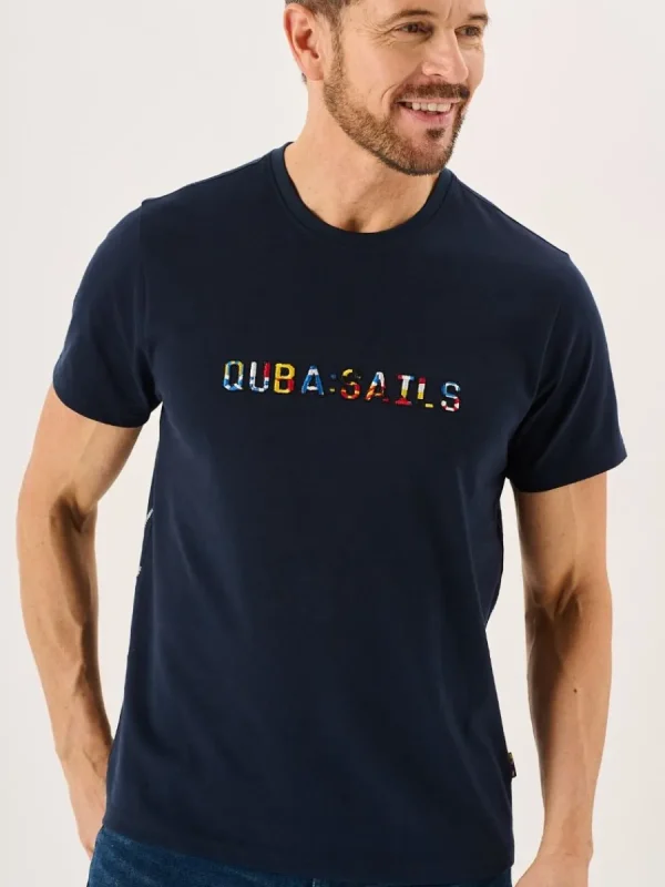 Quba & Co Dark Navy Quba Sails Logo X-Series T-Shirt - Orlan Fashion