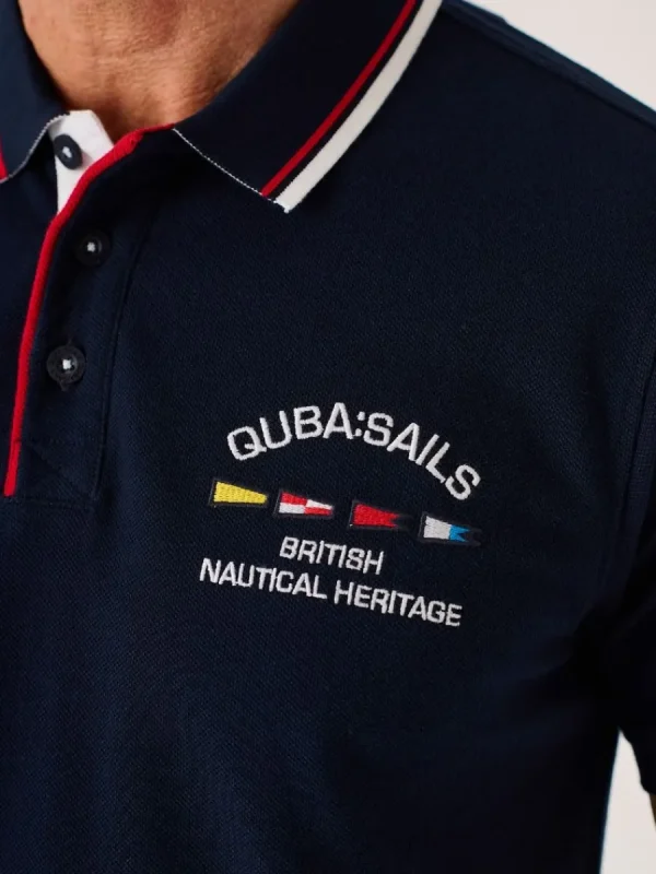 Quba & Co Dark Navy Quba Sails X-Series Polo Shirt - Parsen Outlet