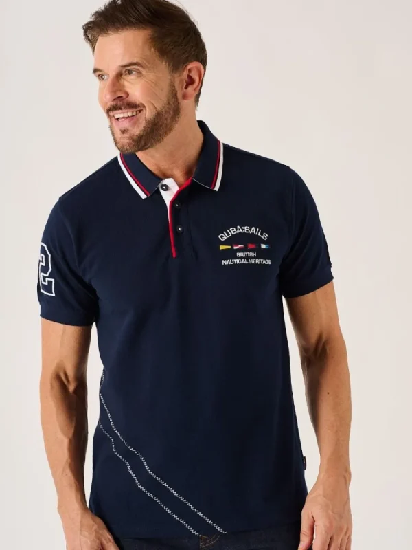 Quba & Co Dark Navy Quba Sails X-Series Polo Shirt - Parsen Outlet