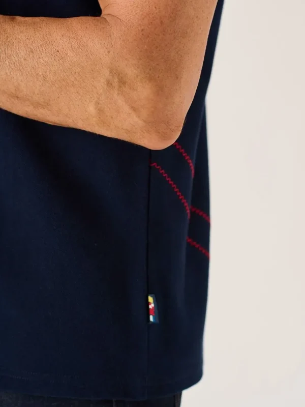 Quba & Co Dark Navy Quba Sails X-Series Pique T-Shirt - Leighton Fashion
