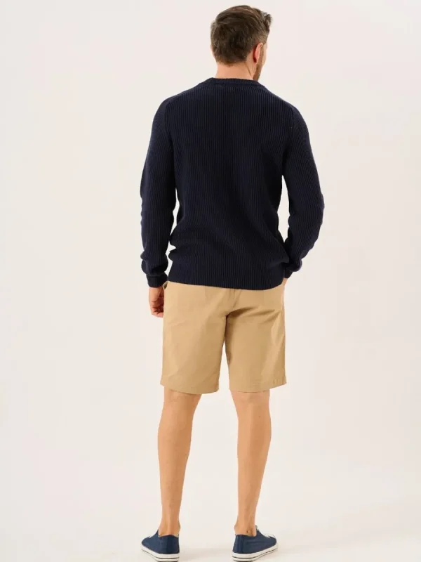Quba & Co Dark Navy Textured Rib Knit Lifestyle Jumper - Hancock (Size XXL) Sale