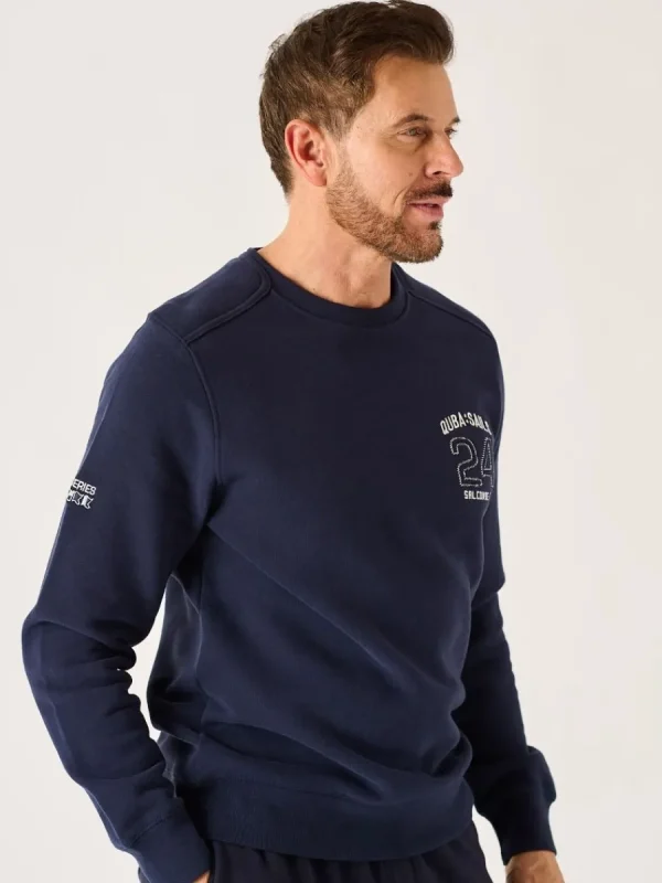 Quba & Co Dark Navy X-Series Crew Neck Sweatshirt - Spence Online