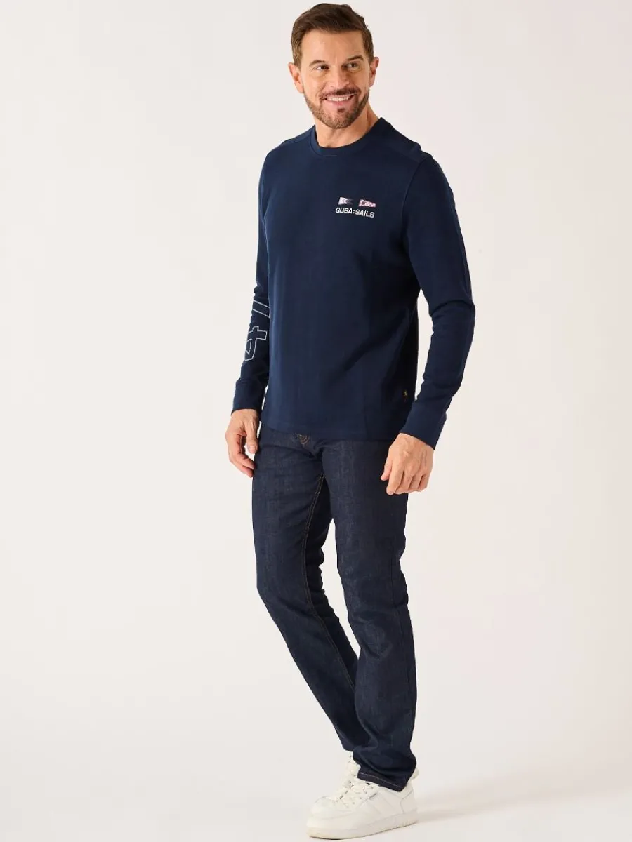 dark_navy_xseries_long_sl_4-1.webp Quba & Co Dark Navy X-Series Long Sleeve Ribbed T-Shirt - Maynard Discount