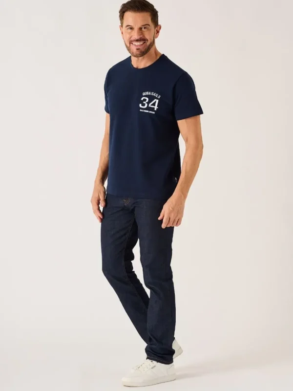 Quba & Co Dark Navy X-Series Pique Quba Sails T-Shirt - Lawton Outlet