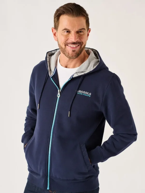 Quba & Co Dark Navy X-Series Zip Through Hoodie - Elkan Discount
