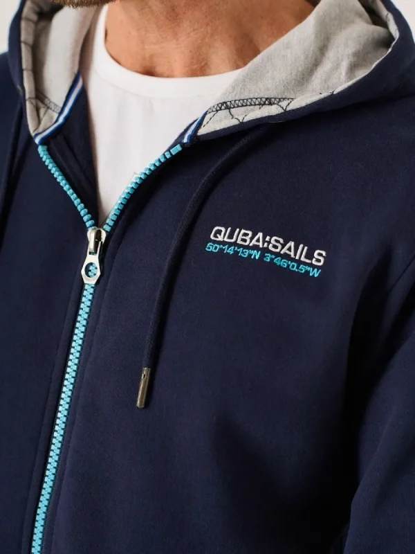 Quba & Co Dark Navy X-Series Zip Through Hoodie - Elkan Discount