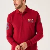 Quba & Co Dark Red Long Sleeve X-Series Polo Shirt - Drexler New