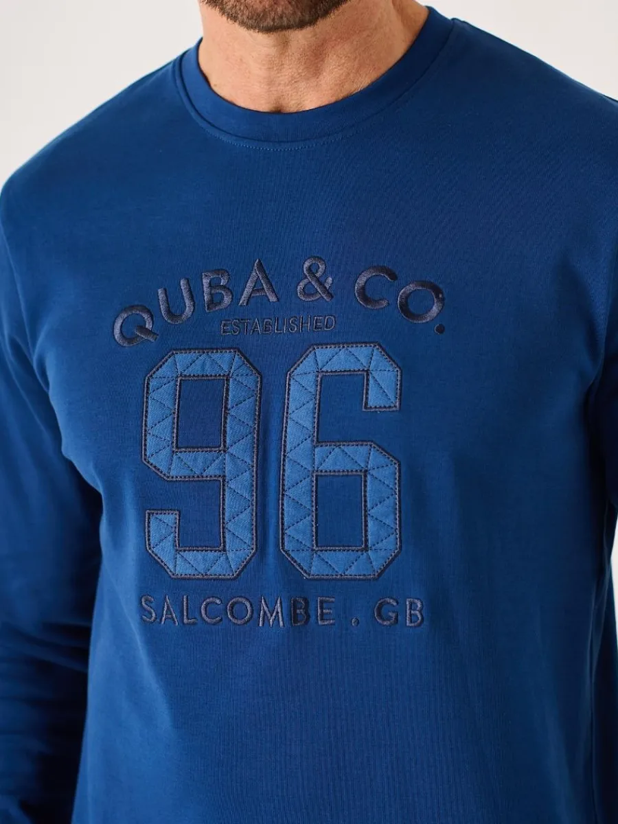 dark_teal_long_sleeve_lif_1.webp Quba & Co Dark Teal Long Sleeve Lifestyle Quba And Co T-Shirt - Senton Sale