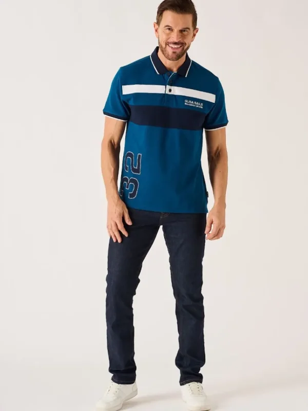 Quba & Co Dark Teal Quba Sails X- Series Polo Shirt - Pico Clearance