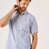 Quba & Co Dustin Short Sleeved Striped Shirt New