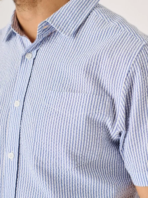 Quba & Co Dustin Short Sleeved Striped Shirt New