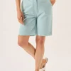 Quba & Co Dusty Aqua Womens Chino Shorts - Robynne Clearance