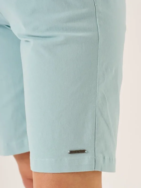 Quba & Co Dusty Aqua Womens Chino Shorts - Robynne Clearance