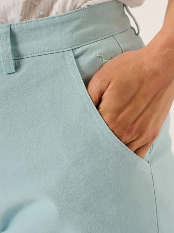 Quba & Co Dusty Aqua Womens Chino Shorts - Robynne Clearance
