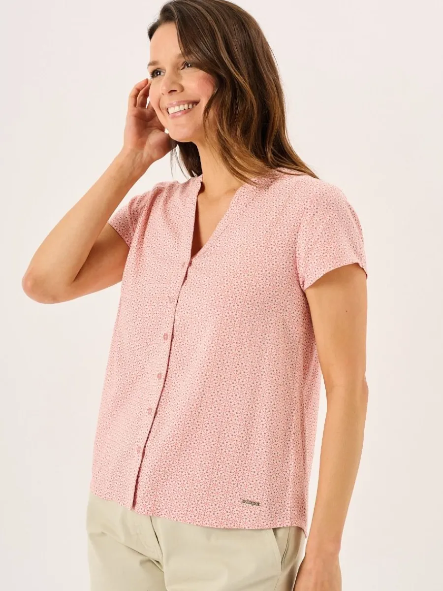 dusty_pink_notch_neck_spo_2.webp Quba & Co Dusty Pink Notch Neck Spotted Shirt - Adrienne New