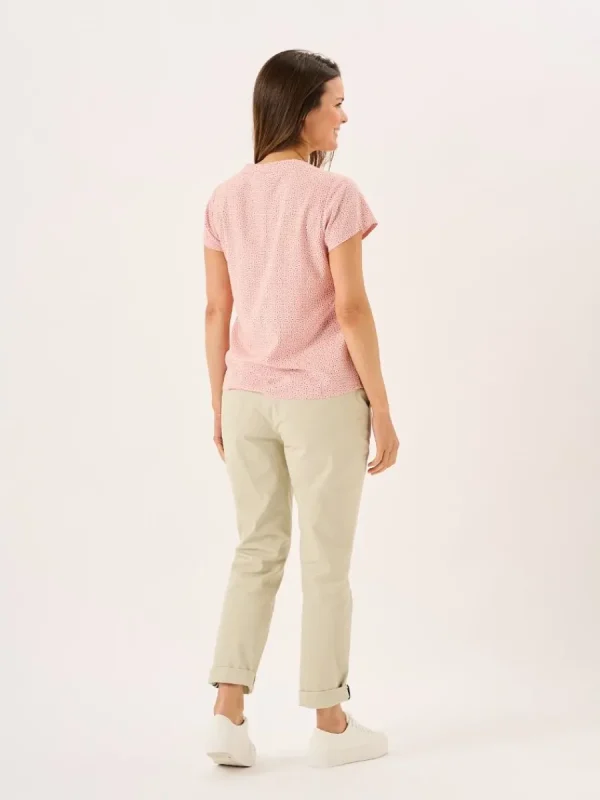 Quba & Co Dusty Pink Notch Neck Spotted Shirt - Adrienne New