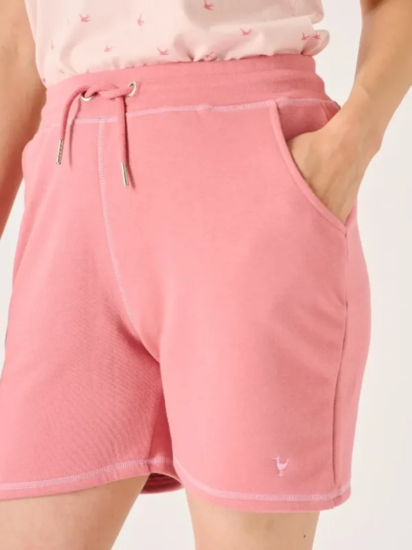Quba & Co Dusty Rose Ladies Loopback Jersey Shorts - Evie Clearance