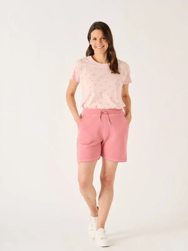 Quba & Co Dusty Rose Ladies Loopback Jersey Shorts - Evie Clearance
