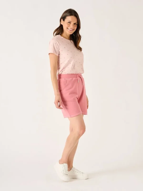 Quba & Co Dusty Rose Ladies Loopback Jersey Shorts - Evie Clearance