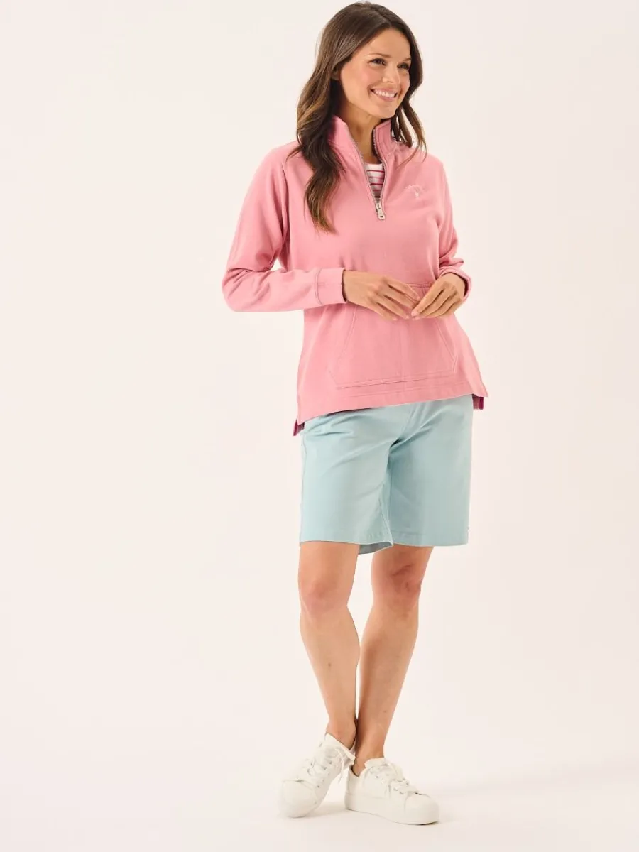 dusty_rose_pink_zip_neck__8.webp Quba & Co Dusty Rose Pink Zip Neck Sweatshirt - Carlie Best