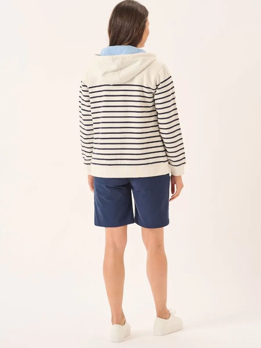 foam_and_navy_striped_qub_8.webp Quba & Co Foam And Navy Striped Quba And Co Zip Through Hoodie - Tinsley Online