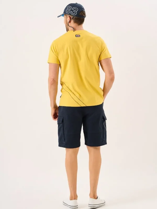Quba & Co Golden Yellow Quba Sails X-Series Boat Design Graphic T-Shirt - Ekko Best