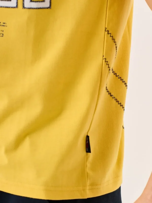 Quba & Co Golden Yellow Quba Sails X-Series Boat Design Graphic T-Shirt - Ekko Best