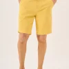 Quba & Co Golden Yellow Stretch Chino Shorts - Sandor Hot