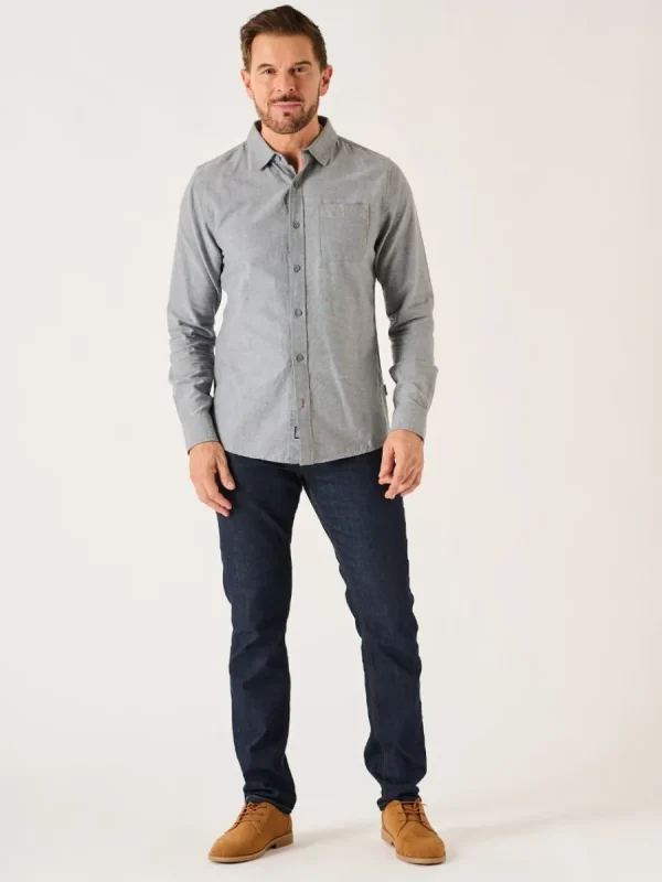 Quba & Co Grey Long Sleeve Oxford Shirt - Orlen New