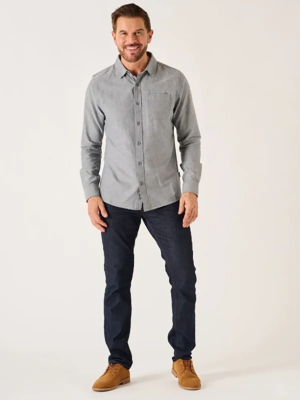 Quba & Co Grey Long Sleeve Oxford Shirt - Orlen New