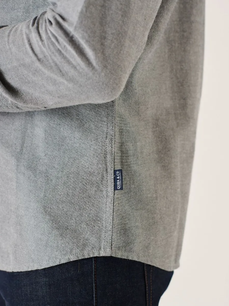 grey_long_sleeve_oxford_s_9.webp Quba & Co Grey Long Sleeve Oxford Shirt - Orlen New